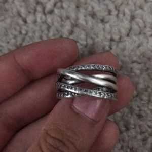 Sparkling & Polished Lines Ring